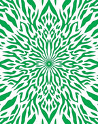 Radiant Green Organic Pattern Rug