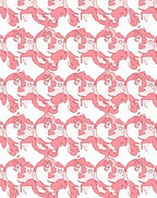 Abstract Pink Faces Pattern Design Rug