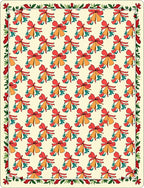 Red Jingle Bells Festive Swag Rug