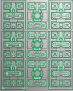 Geometric Sci-Fi Panel Design Rug