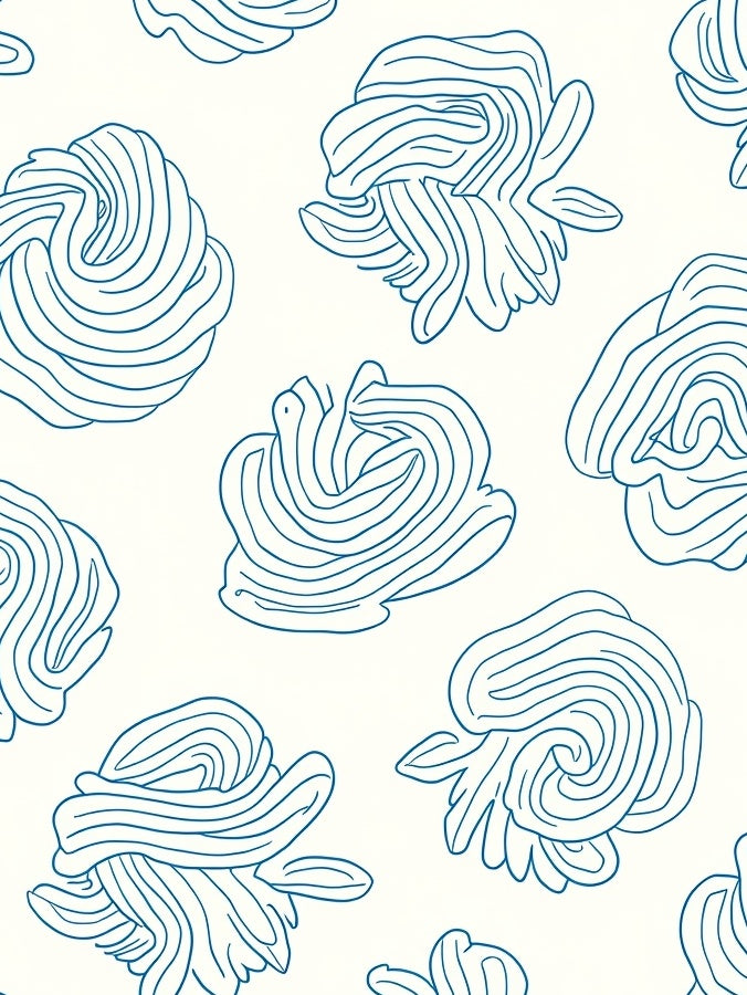 Abstract Swirls And Lines Design Rug