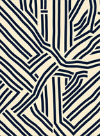 Bold Intersecting Lines Abstract Rug