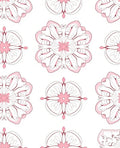 Soft Pink Floral Mandala Pattern Rug