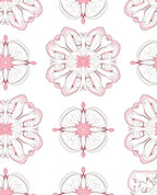 Soft Pink Floral Mandala Pattern Rug