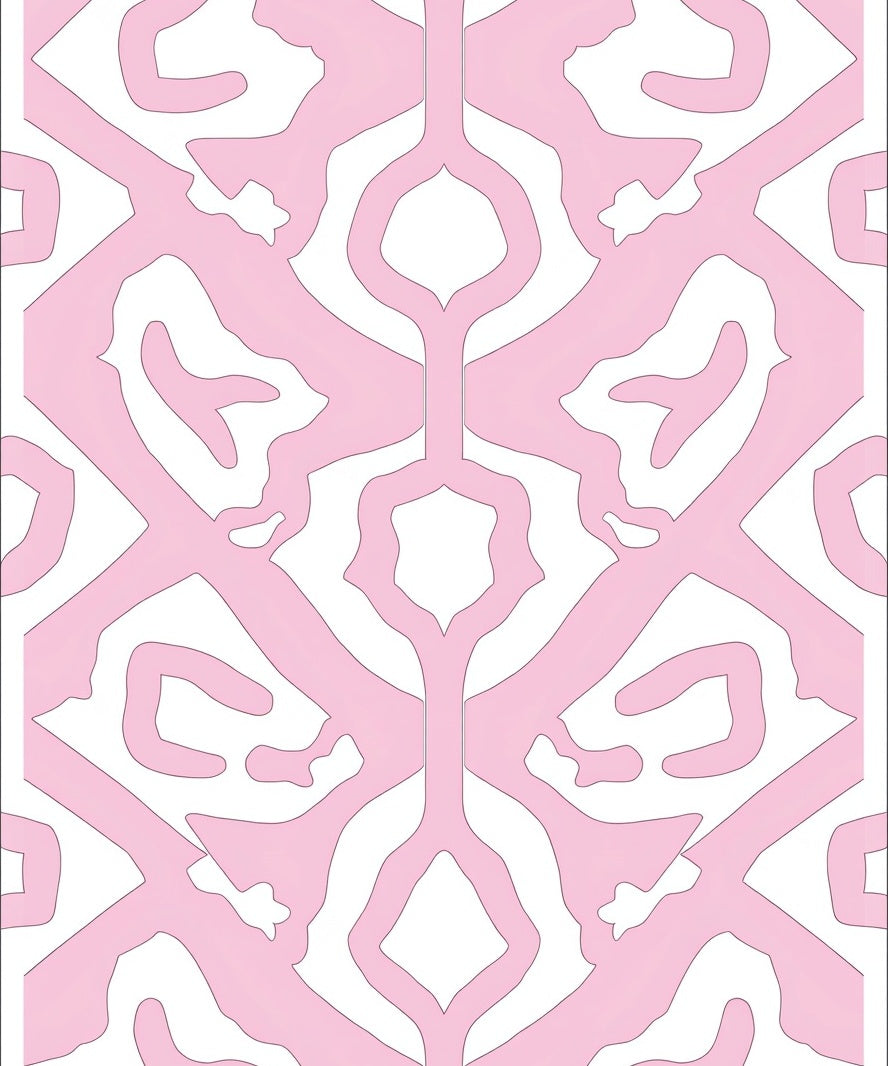 Pink Abstract Organic Pattern Rug