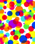 Colorful Circles Overlay Pattern Rug