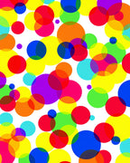 Colorful Circles Overlay Pattern Rug