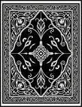Monochromatic Intricate Floral Symmetry Rug