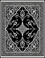 Monochromatic Intricate Floral Symmetry Rug