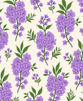 Lavender Floral Botanical Pattern Rug