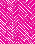 Pink White Dynamic Lines Pattern Rug
