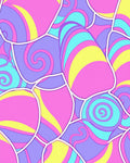 Pastel Swirl Stripe Design Rug
