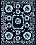 Bold Floral Symmetry Design Rug
