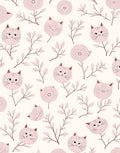 Whimsical Cat Botanical Pattern Design Rug