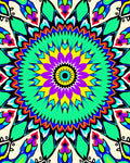 Vibrant Mandala Floral Pattern Rug