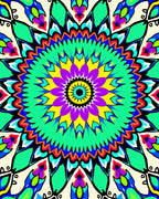 Vibrant Mandala Floral Pattern Rug