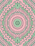 Pastel Pink Mint Mandala Bloom Rug