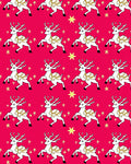 Merry Reindeer Glitter Star Rug