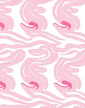 Fluid Pink Stripe Abstract Design Rug