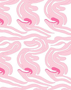 Fluid Pink Stripe Abstract Design Rug