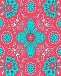 Vibrant Floral Symmetry Pattern Rug