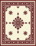 Ornate Central Medallion Border Design Rug