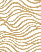 Golden Waves Organic Pattern Rug