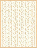 Cream and Gold Abstract Latch Rug