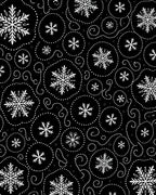 Winter White Snowflake Swirls Rug