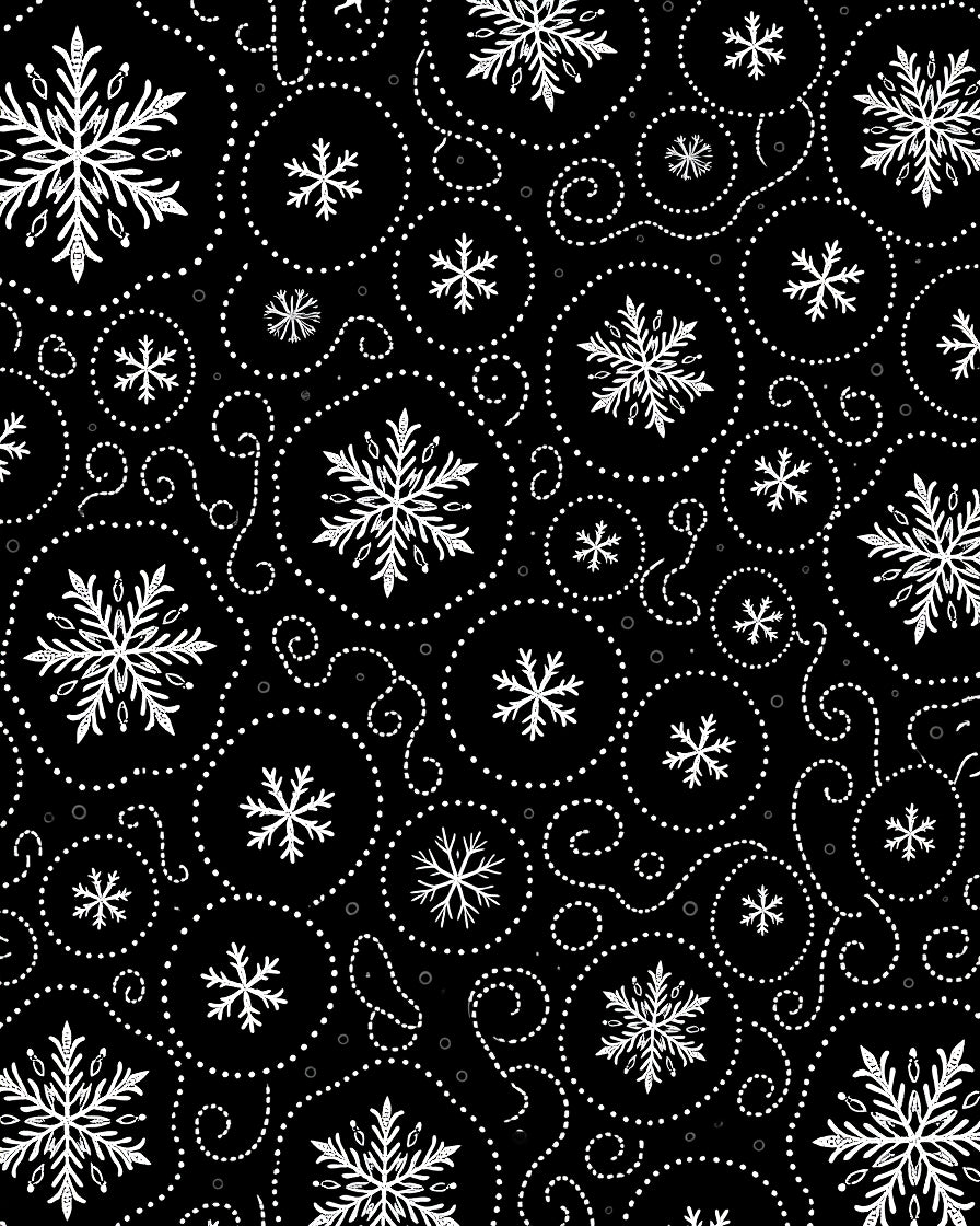 Winter White Snowflake Swirls Rug
