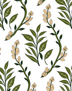 Botanical Sketch And Vine Design Rug
