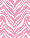 Pink White Abstract Swirl Pattern Rug