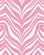 Pink White Abstract Swirl Pattern Rug