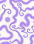 Abstract Swirls Purple Pattern Rug