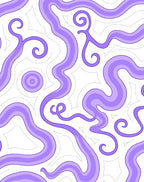 Abstract Swirls Purple Pattern Rug