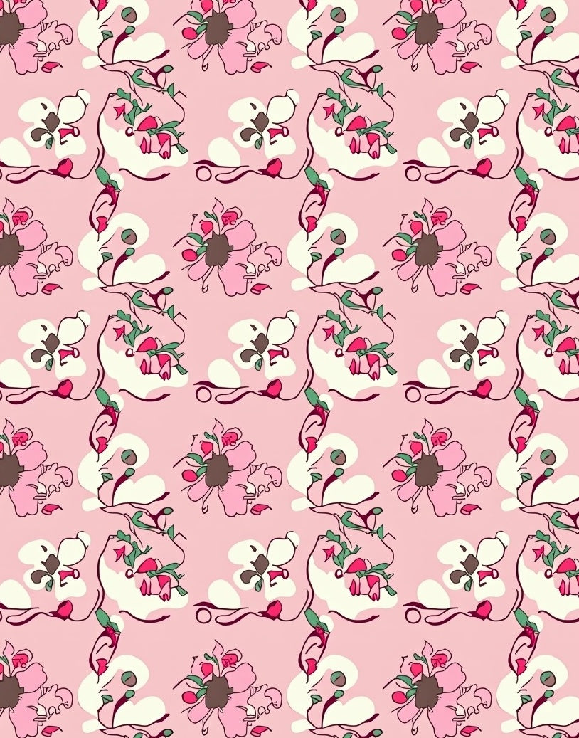 Whimsical Floral Pattern Rug