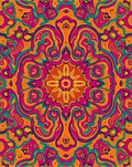 Vibrant Boho Kaleidoscope Pattern Rug