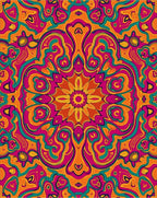 Vibrant Boho Kaleidoscope Pattern Rug