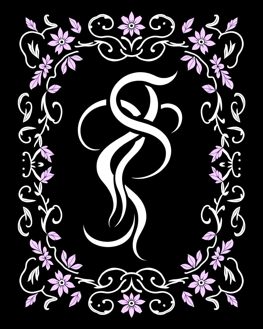Elegant Floral Scrollwork Abstract Design Rug