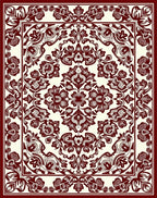 Classic Floral Symmetry Pattern Rug