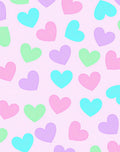 Pastel Hearts Pattern Design Rug