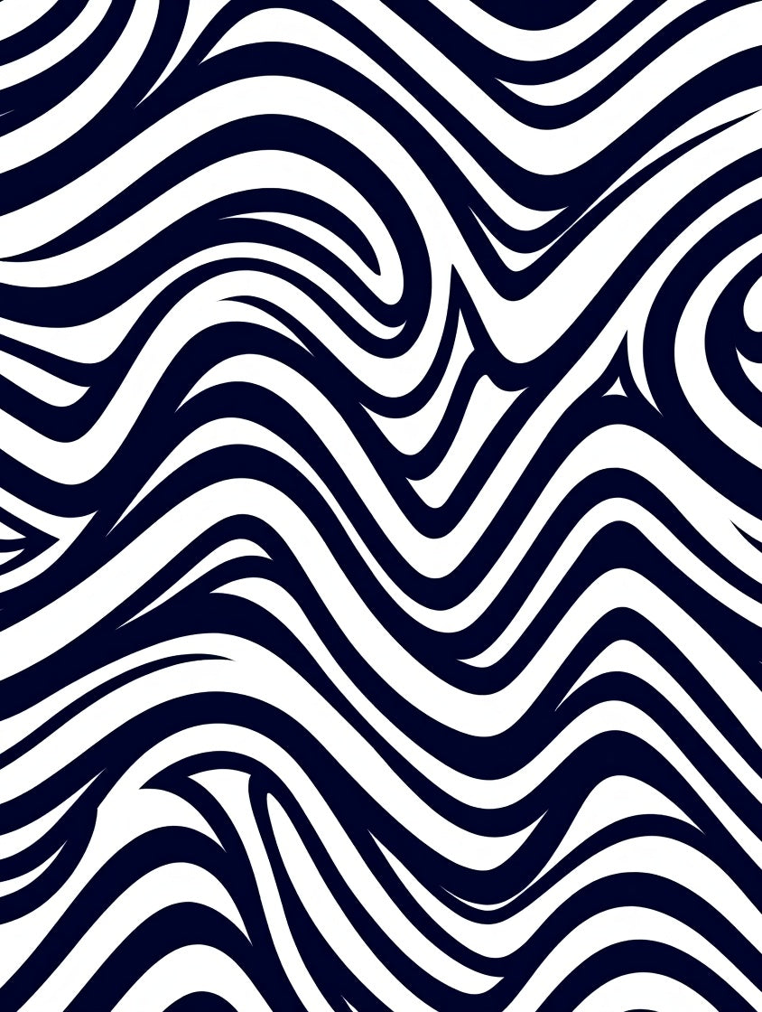 Bold Wavy Stripes Pattern Design Rug