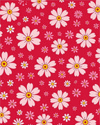 Blooming Pink Flower Pattern Rug
