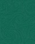 Deep Green Swirls Abstract Textile Rug