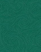 Deep Green Swirls Abstract Textile Rug