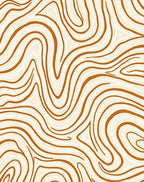 Natural Wood Grain Swirl Pattern Rug