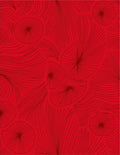 Red Organic Radial Pattern Rug