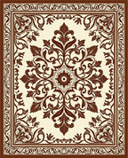 Vintage Floral Medallion Pattern Rug
