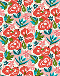 Bold Floral Patterned Artistic Design Rug
