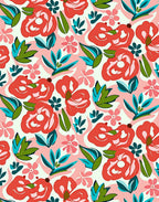 Bold Floral Patterned Artistic Design Rug